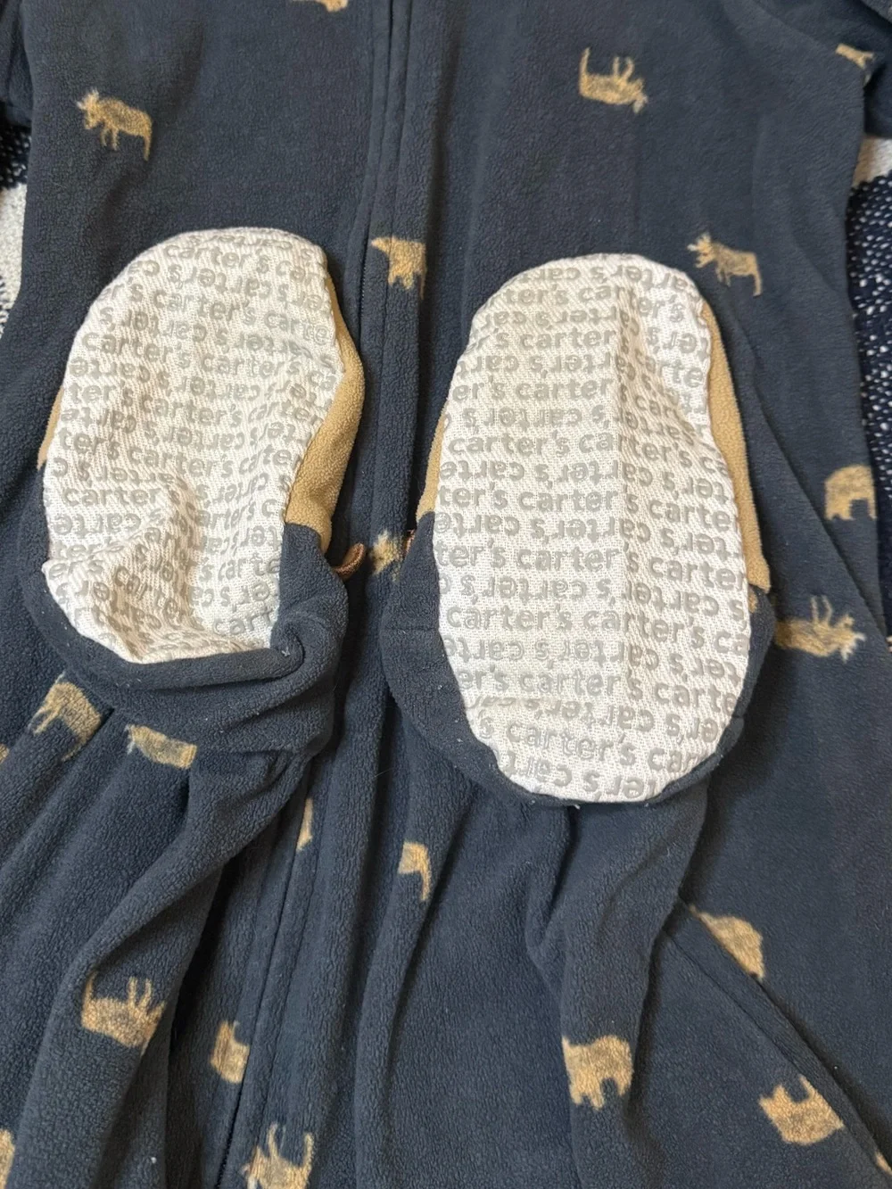 LOT OF 2 Carters Fleece Sleepers Pajamas Toddler Boys 3T